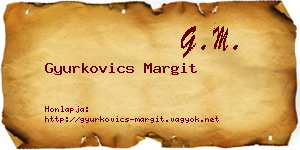 Gyurkovics Margit névjegykártya