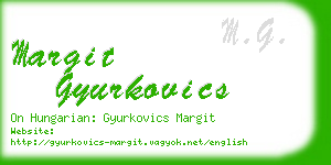 margit gyurkovics business card
